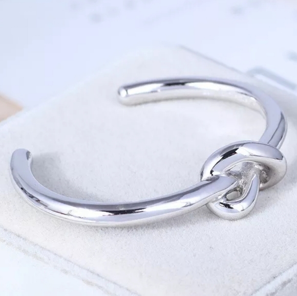 Kate Spade Silver "Loves Me Knot" Cuff Bracelet - Picture 3 of 4